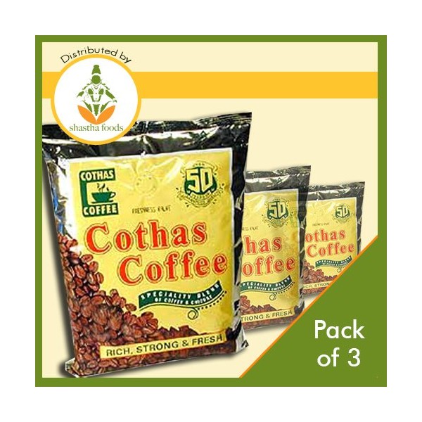 Cothas Coffee South Indian Filter Coffee (Pack of 3) Each Pkt 1 Lb (454 Gms) B-A