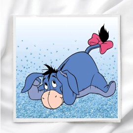 SH Fabric Eeyore Fabric Panel for Quilting Sewing Crafting Quilt Block Square WTP749622 - 5x5 inches