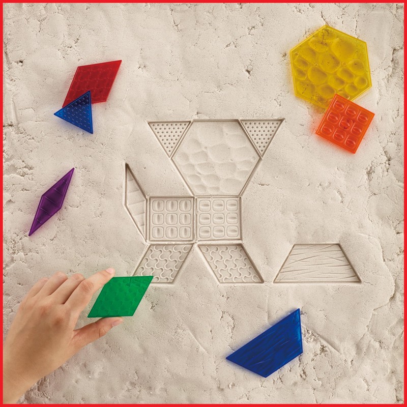 edxeducation Translucent Sensory Pattern Blocks - Set of 38