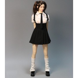 [TOYBARJAPAN] 1/6 Figures Accessories/Fits TBLeague and Other Elements HAILI TOYS Office Lady OL Work JK Uniform, Shirt and Tie, Suspender Skirt, Tocking Socks, Leather Loafer Shoes (Body and Head Not