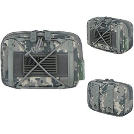 Compatible Tactical Multi-purpose EDC Utility Waist Belt MOLLE Pouch Bag FLAG (Digital Camo)