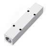 TAILONZ PNEUMATIC Silver 4 Way Pneumatic Shunt Aluminum Block Pneumatic