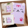 Parliky Adorable Cat Plush Notepad for Daily Planning Smooth Writing