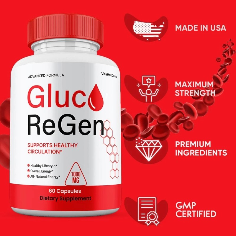 Gluco ReGen Capsules, Max Strength, Gluco ReGen All Natural Supplement
