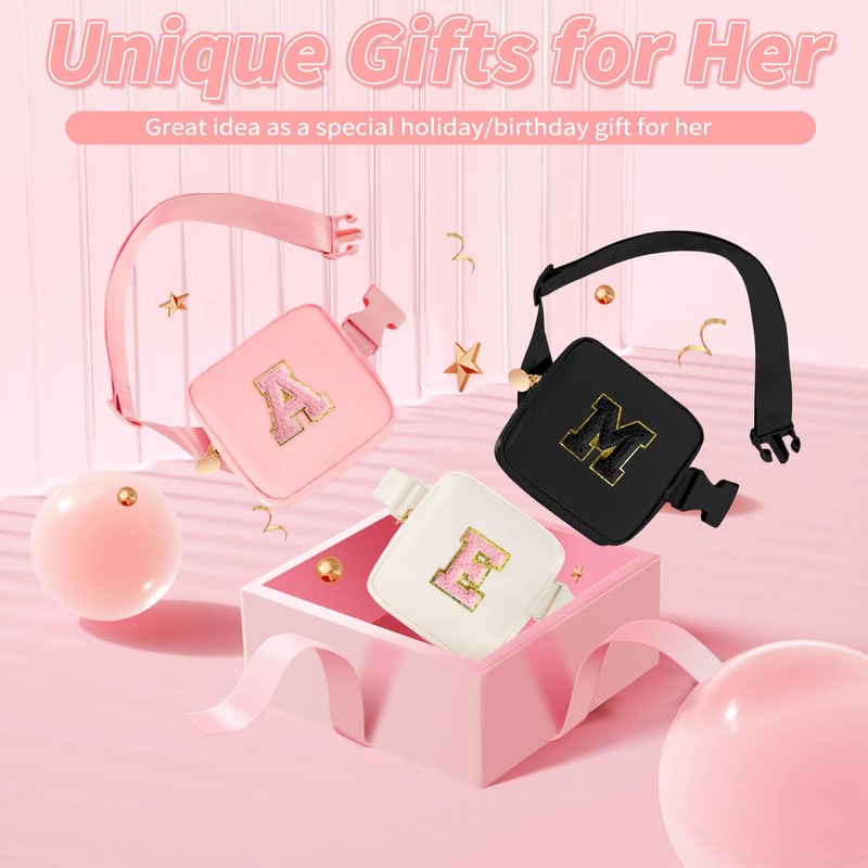 Uygafly Mini Fanny Pack for Little Girls,Gifts for Girl, Peach,
