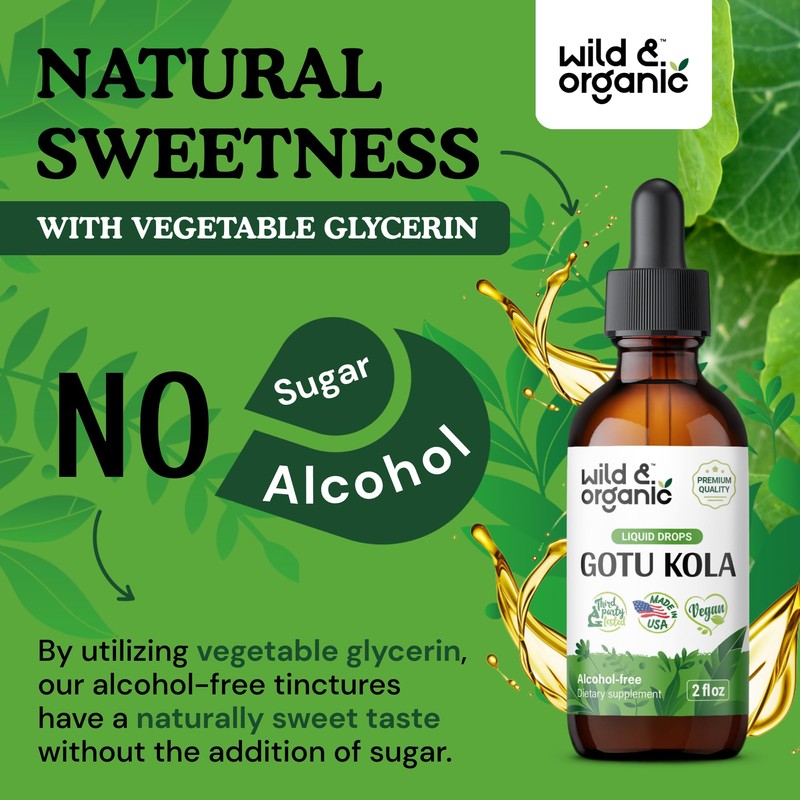 Gotu Kola Drops - Organic Gotu Kola Herb Liquid Extract