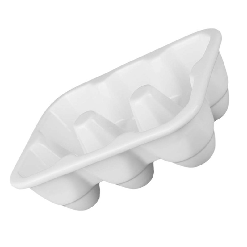 Cabilock Ceramic 6 Cup Egg Holder Half Dozen White Porcelain