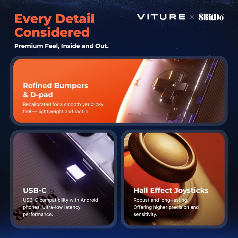 VITURE x 8BitDo Ultimate Mobile Gaming Controller – World’s First