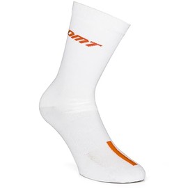 DMT Classic Race Cycling Socks, White/Orange, S/M
