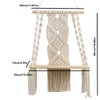 Macrame Wall Hanging Plant Decor Shelf Indoor Outdoor Floating Wood