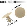 Motoforti Universal Car Trim Door Panel Retainer Clip Rivet,7mm Hole