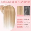 S-noilite Hair Toppers for Women Real Human Hair,360° 3D Cover