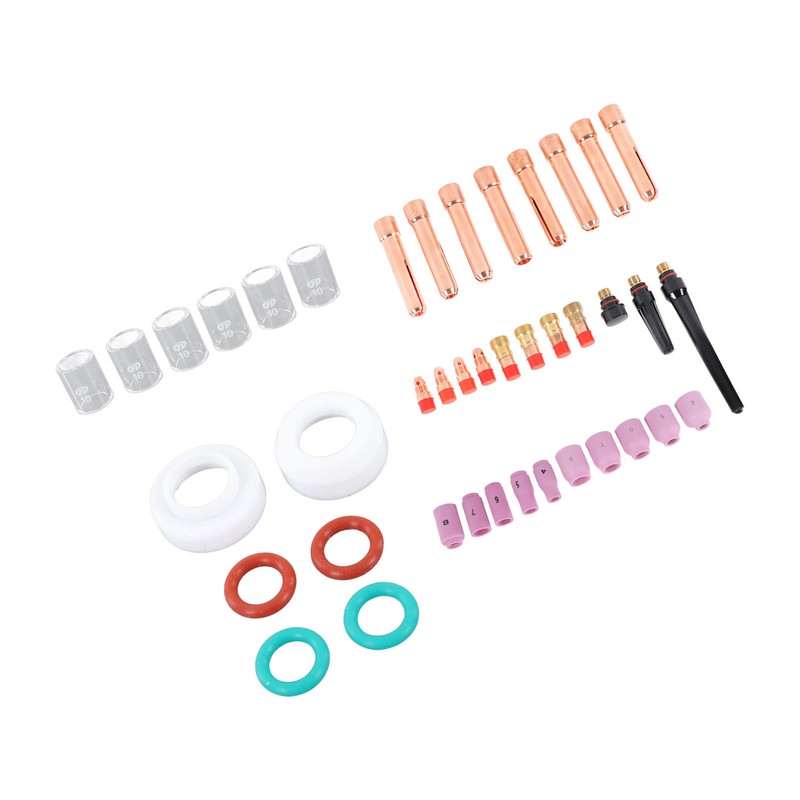55 Pcs Set TIG Welding Consumables Ceramic Nozzle Heat Resistant