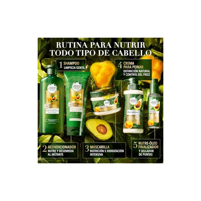 HERBAL ESSENCES Bio:Renew, Mascarilla Nutrición Intensiva para cabello seco y