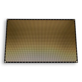 PROTOPATCH® Premium Perforated Grid Board | Perforated Board | PCB Board | Prototype PCB Board | 320 x 200 mm | Double Sided | Round Pads | Black | PTH | 2.54 mm