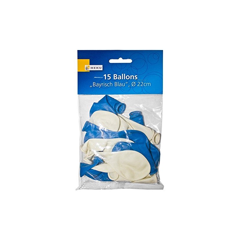 15 BALLOONS BLUE & WHITE