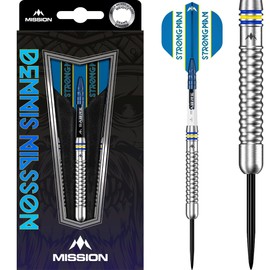 Mission Darts Dennis Nilsson Darts Set | Steel Tip | 95% Tungsten | Silver (23, Grams)