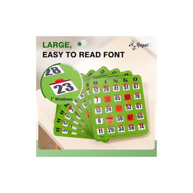 Regal Games Easy Read - Tarjetas de bingo de 5