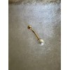 Unbranded 14k Gold Freshwater Pearl Belly Ring