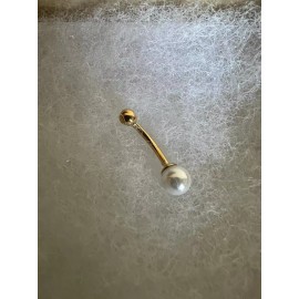 Unbranded 14k Gold Freshwater Pearl Belly Ring