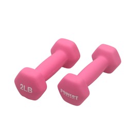 POWERT HEX Neoprene Dumbbell |Coated Colorful Hand Weights in Pair (J--17.5 lbs)