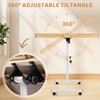 Vasitelan Adjustable Wooden Jigsaw Puzzle Table with Wheels, Puzzle Tables