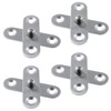 LUORNG 4PCS 360 Degree Swivel Invisible Door Hinge Stainless Steel