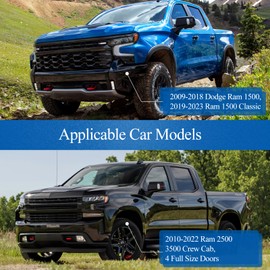 Garvee 6.5 Inch Running Boards,Side Steps for 2009-2018 Dodge Ram 1500, 2019-2023 Ram 1500 Classic, 2010-2022 Ram 2500 3500 Crew Cab,4 Full Size Doors,Stainless Steel Nerf Bars
