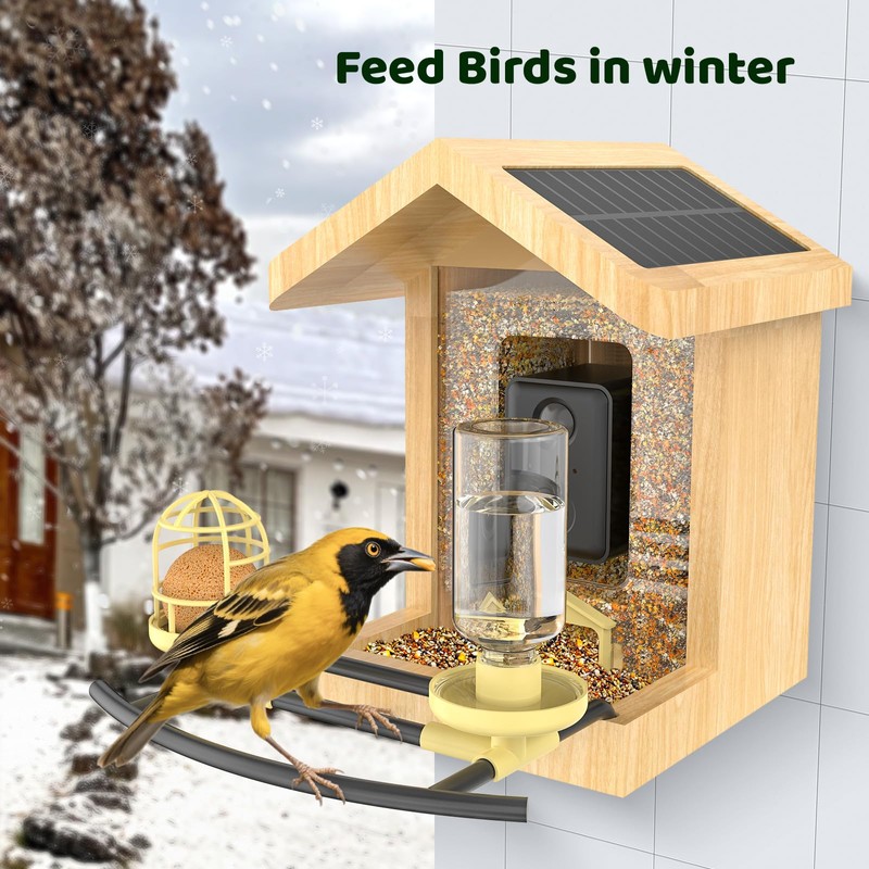 BIRDLEGEND Replacement Perch with Suet Ball Feeder and Water Feeder,