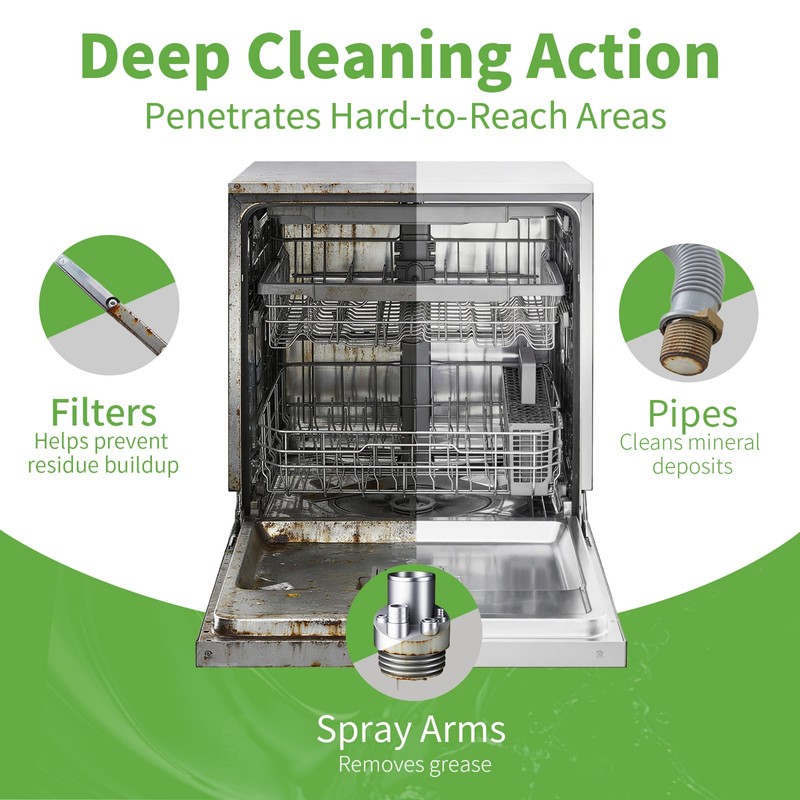 OrientLeaf Dishwasher Cleaner And Deodorizer 24 Pack, 1 Year Supply