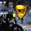 JIAHER Motorcycle Headlights, Triangle Metal Front Lighting, Headlights, Harley Chopper,