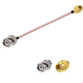 POBADY SMA Male to BNC Male RF Coaxial Cable 50ohm SMA to BNC RG316 Jumper Cable 6"/15CM for Antennas Ham Radio Wireless LAN Devices Wi-Fi Radios