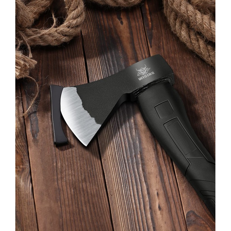WICING Throwing Axe - 3 Pack, 15-inch Camping Hatchet, Carbon
