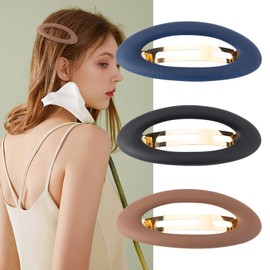 Große Haarspangen für Damen, einfach, matt, Vintage-Stil, einfarbig, modisches Haar-Accessoire für dickes, dünnes Haar, 3 Stück