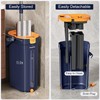 Mop and Bucket Set with Wringer, 3-Tank Flat Mop and