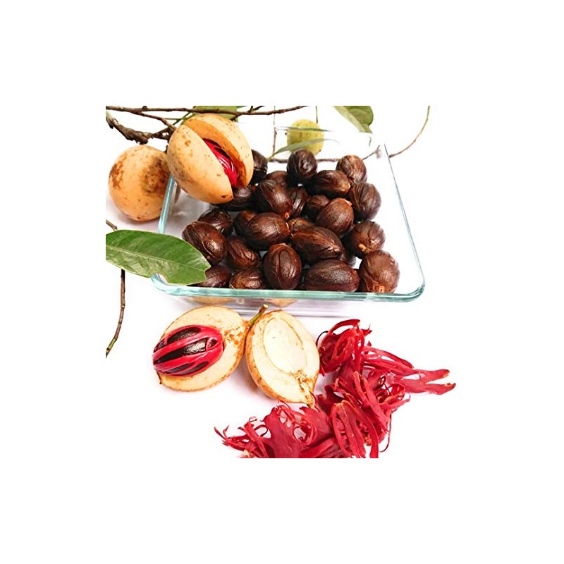 Nutmeg | Nutmegs Whole Dried Grade A Premium Quality 100g
