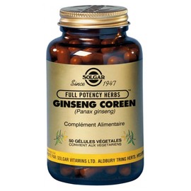 Solgar Korean Ginseng 50 Vegetable Capsules