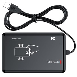 RFID Reader,Ajfwm 125KHz/13.56Mhz Dual Frequency RFID Scanner Read 1326 Family Proximity Cards & EM4100 ID IC NFC Card Access Control System Home Again