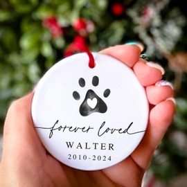 Dog Memorial Ornament - Cat Memorial Ornament - Pet Memorial Ornament - Pet Ornaments In Memory Dog - Pet Ornaments For Christmas Tree - Dog Ornaments In Memory - Pet Loss Sympathy gift