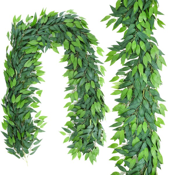2 Packs Artificial Ivy Vines, 78'' Green Vines Plant Garland
