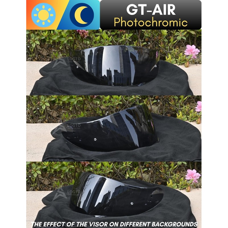 Logto Photochromic Visor Compatible With GT-Air 1/2 Replacement Transition Motorcycle