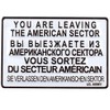 Magnet You Are Leaving The American Sector | US Army