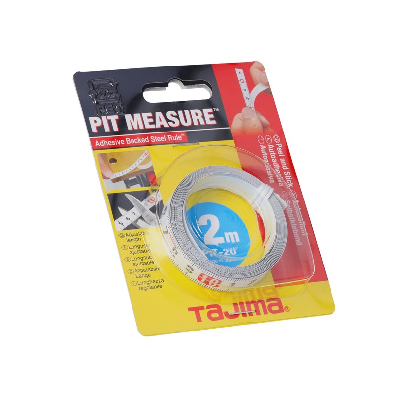 tazima Pit Tape Measure 2 m 13 mm Width Metric Scale Pit – 20bl