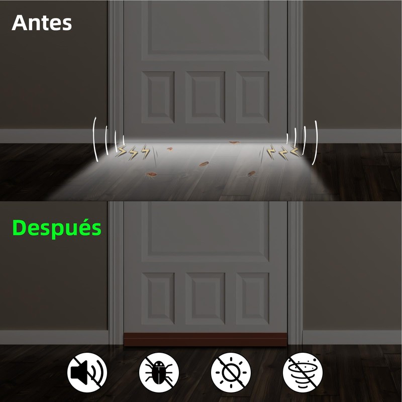 Guardapolvo para Puerta,5M Cubre Polvo para Puerta de 3 Capas,Burlete