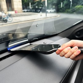 15 Inch Long Car Bulldozer Squeegee Windshield Squeegee, Window Tint Squeegee Car Tinting Tool, Shower Door Squeegee with 5.7Inch Rubber Water Blade, Black