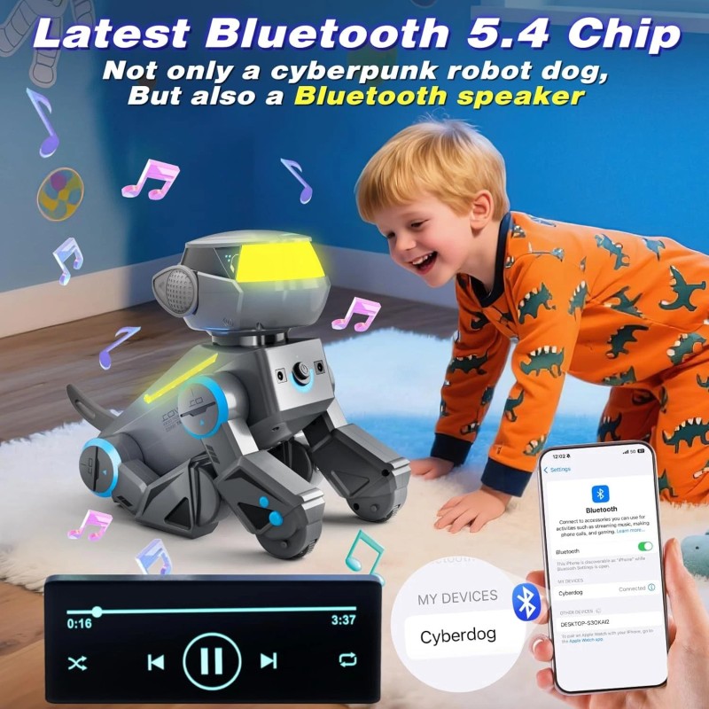 VATOS Remote Control Robot Dog for Kids,Smart Programmable Robotic Dog