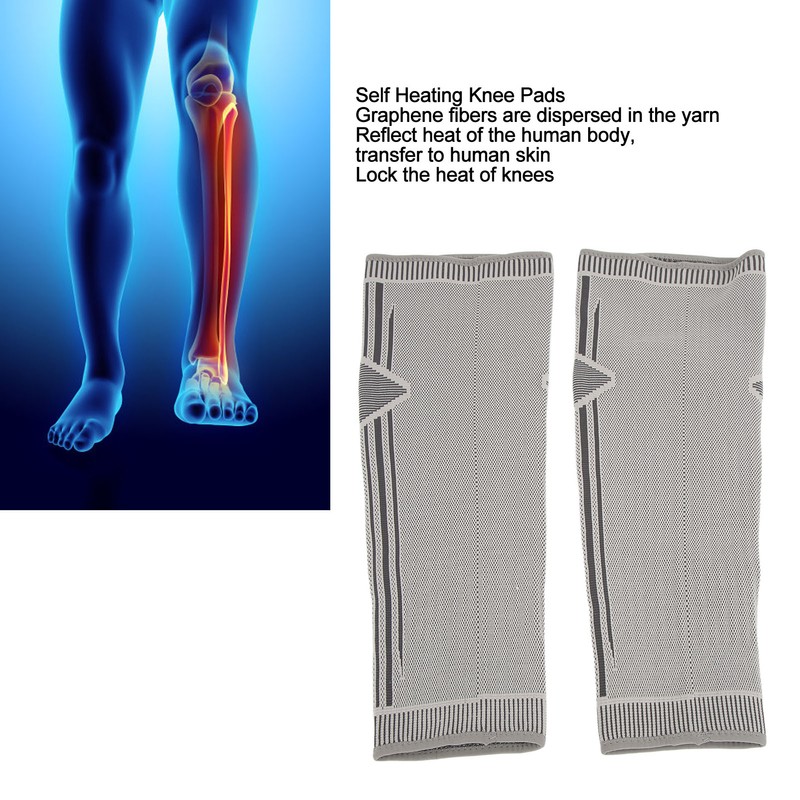1 Pair of Self Heating Knee Pads Graphene Warm Compression