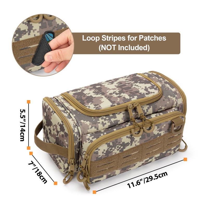 Prokva Tactical Toiletry Bag for Men, Hanging Hygiene Bag, Travel