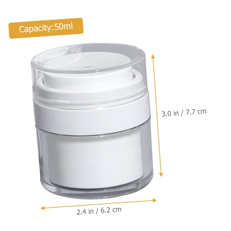 PACKOVE 4Pcs Airless Pump Jars Refillable Travel Cream Containers for