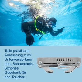 DAUERHAFT Compact 8-in-1 Diving Tool Portable Diving Tool for Repairing Diving Equipment for Diving